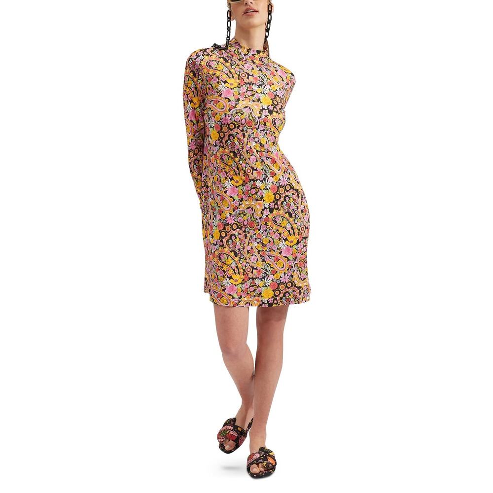 La DoubleJ Suitcase Dress Tripping Paisley A Line Jersey Print Chic size  XS